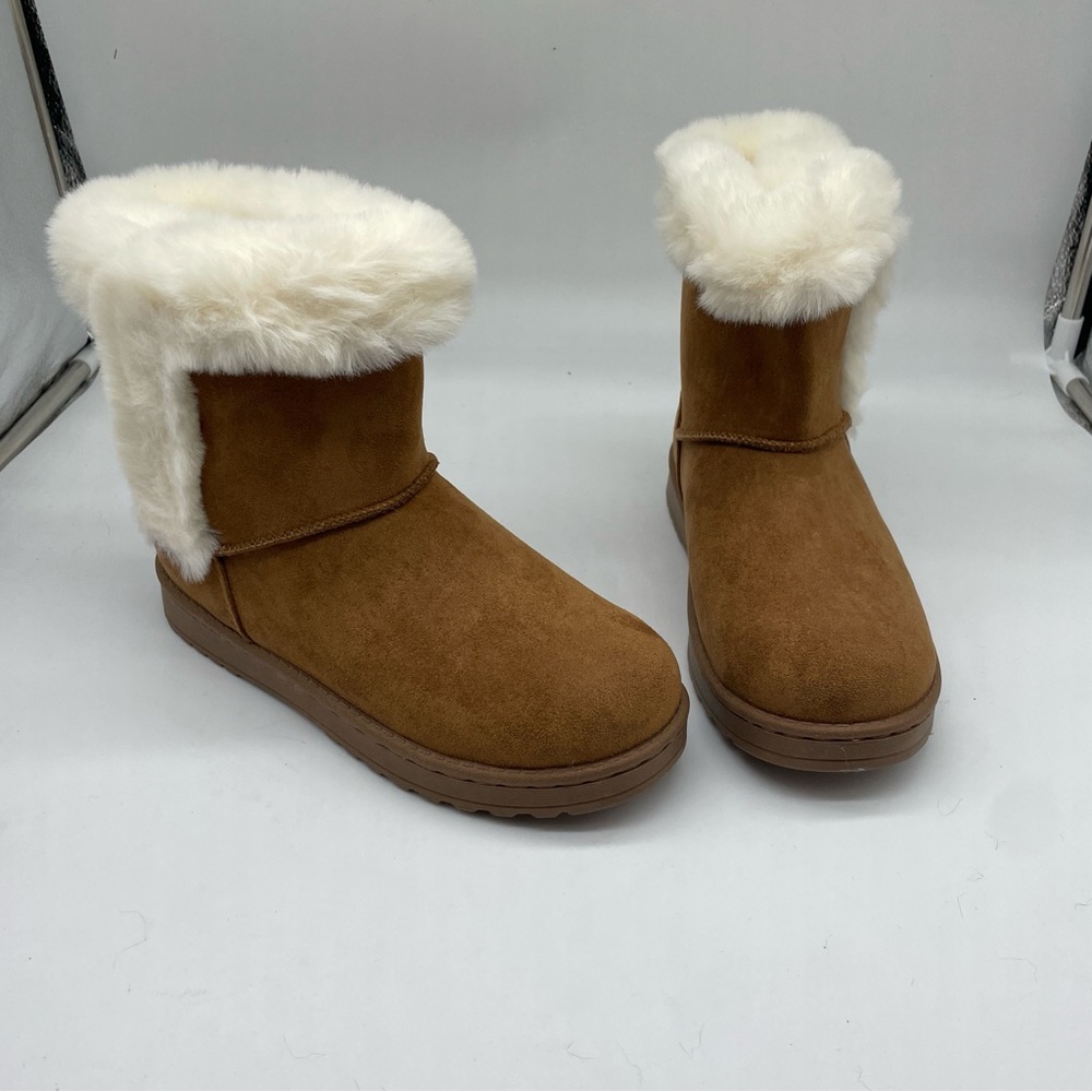 Sonoma Paulina Chestnut Faux Fur Boot Pull On Brown Women Size 6 PAULINACHESTNUT